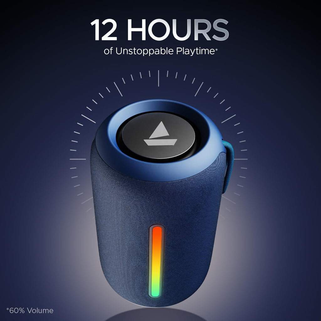boAt Stone 352 Pro/Stone 358 Pro w/ 14W Signature Sound, Up to 12 Hours Playback, RGB LEDs, TWS Feature, Built-in Mic, BTv5.3, Free Music Streaming on...