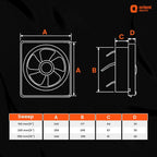 Orient Electric Ventilator DX 200mm Exhaust Fan for Kitchen & Bathroom | High Speed Ventilation Fan | Copper Motor, Aerodynamic Blades, Louver Shutters | 2 years Warranty by Orient | Ivory