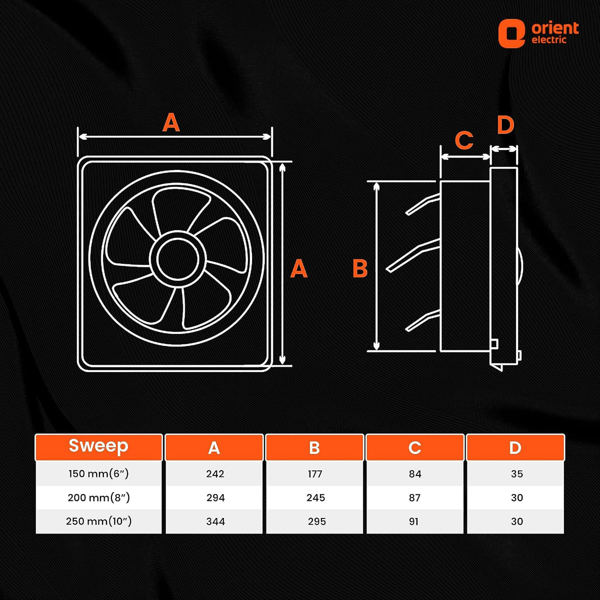 Orient Electric Ventilator DX 200mm Exhaust Fan for Kitchen & Bathroom | High Speed Ventilation Fan | Copper Motor, Aerodynamic Blades, Louver Shutters | 2 years Warranty by Orient | Ivory