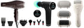 AGARO Galaxy Gun Massager, Black & HD-1120 2000 Watts AC Professional Hair Dryer with Comb & CR3001 Callus Remover