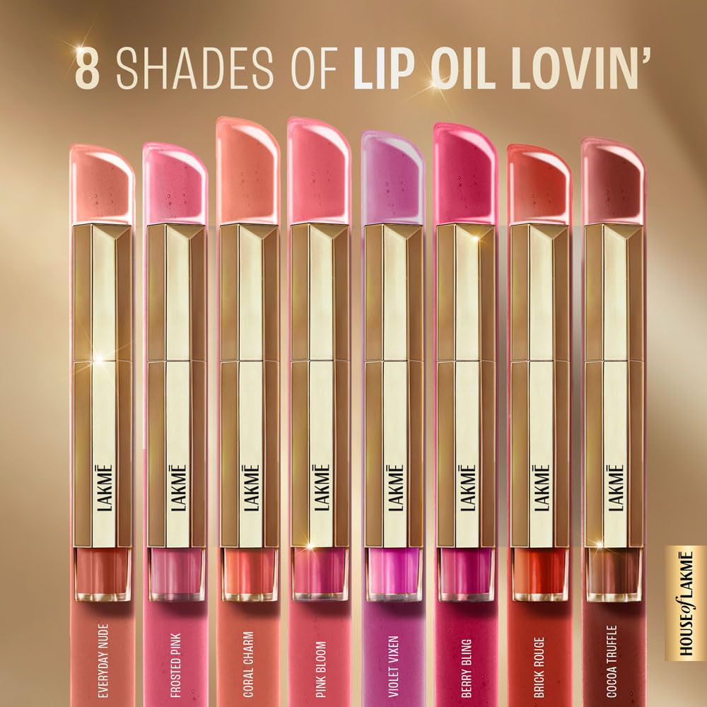 LAKMÉ 9to5 Overtime Shine Tinted Lip Oil - Pink Bloom 5.3ml