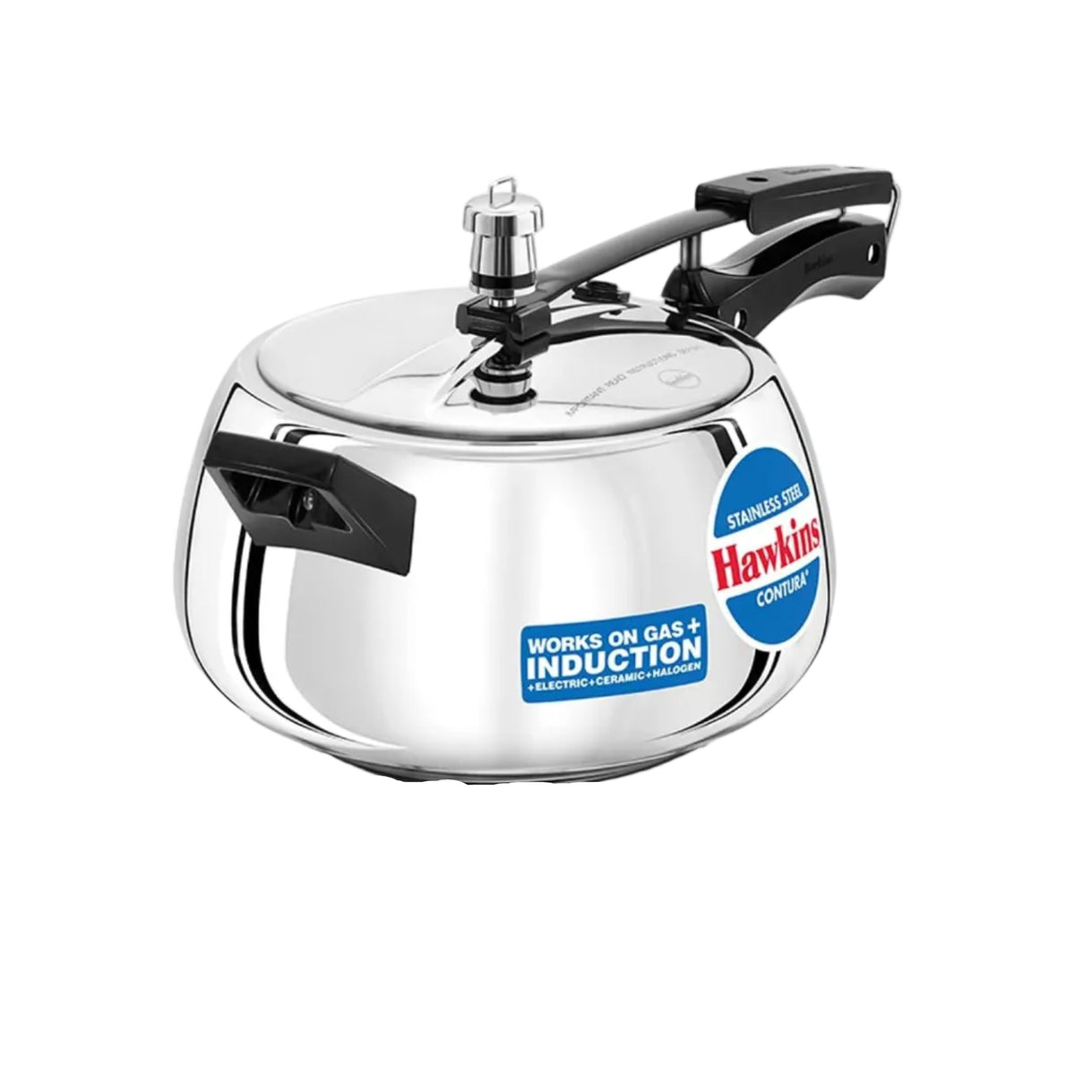 Hawkins 5 Litre Contura Pressure Cooker, Stainless Steel Inner Lid Cooker, Induction Cooker, Silver (SSC50)