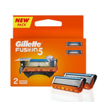 Gillette Fusion Shaving 5-Bladed Cartridges, Pack of 2