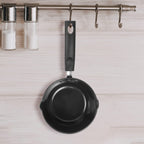 Vinod Black Pearl Hard Anodised American Non Stick Saucepan - 1 Litre, 14cm | 3.25mm Thickness | Metal Spoon Friendly | Easy to Pour | 2 Year Warranty | Toxin Free - Black