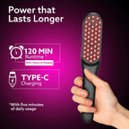AGARO Rechargeable LED Hair Therapy Comb for Men & Women, Red & Blue Light Scalp Treatment