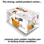 Hawkins Ceramic- Coated Contura 5L Mustard Yellow Aluminium Inner Lid Pressure Cooker