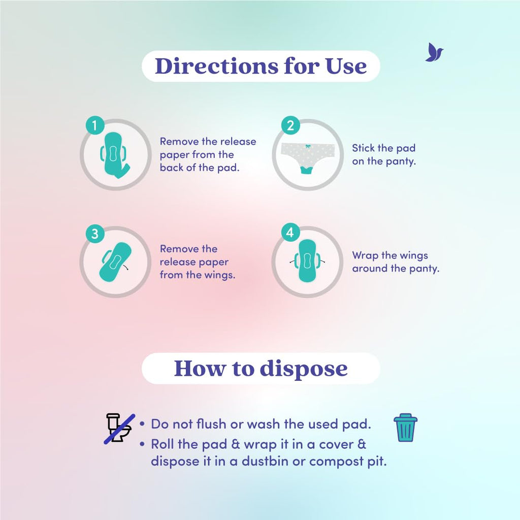 BLISSNATURAL Sanitary Pads Super Combo Pack of 18 | 6 L + 6 XL + 6 XXL |