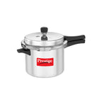 Prestige 5 Litre Aluminium Popular Outerlid Pressure Cooker | Virgin Aluminium| Gas Compatible|Controlled Gasket Release System|5 years warranty|ISI Certified