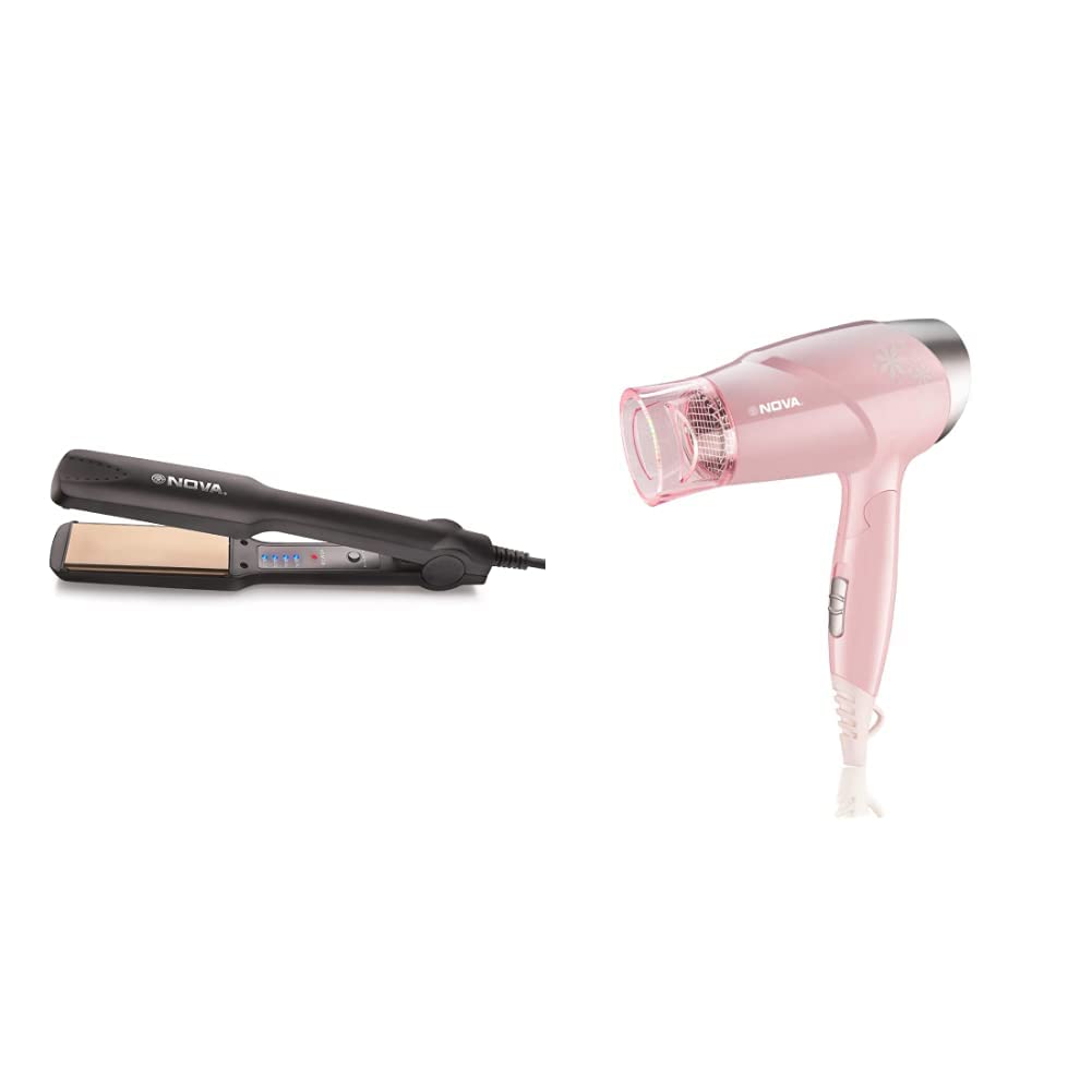 Nova NHS 860 Temperature Control Professional Hair Nova NHS 860 Temperature Control Professional Hair Straightener  (Pink) (Pink)