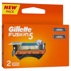 Gillette Fusion Shaving 5-Bladed Cartridges, Pack of 2