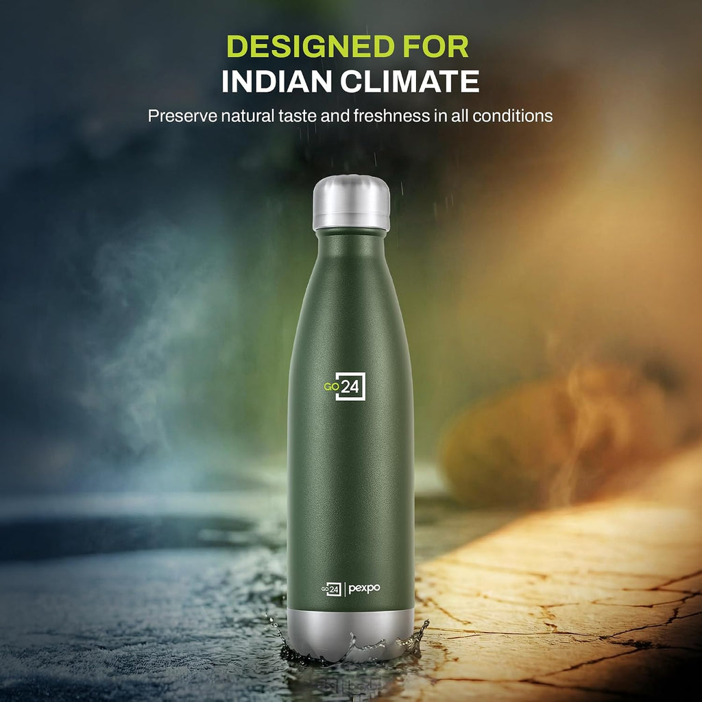 Stainless Steel Water Bottle Electro Military Green 500ml