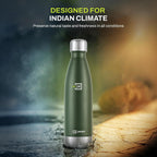 Stainless Steel Water Bottle Electro Military Green 500ml