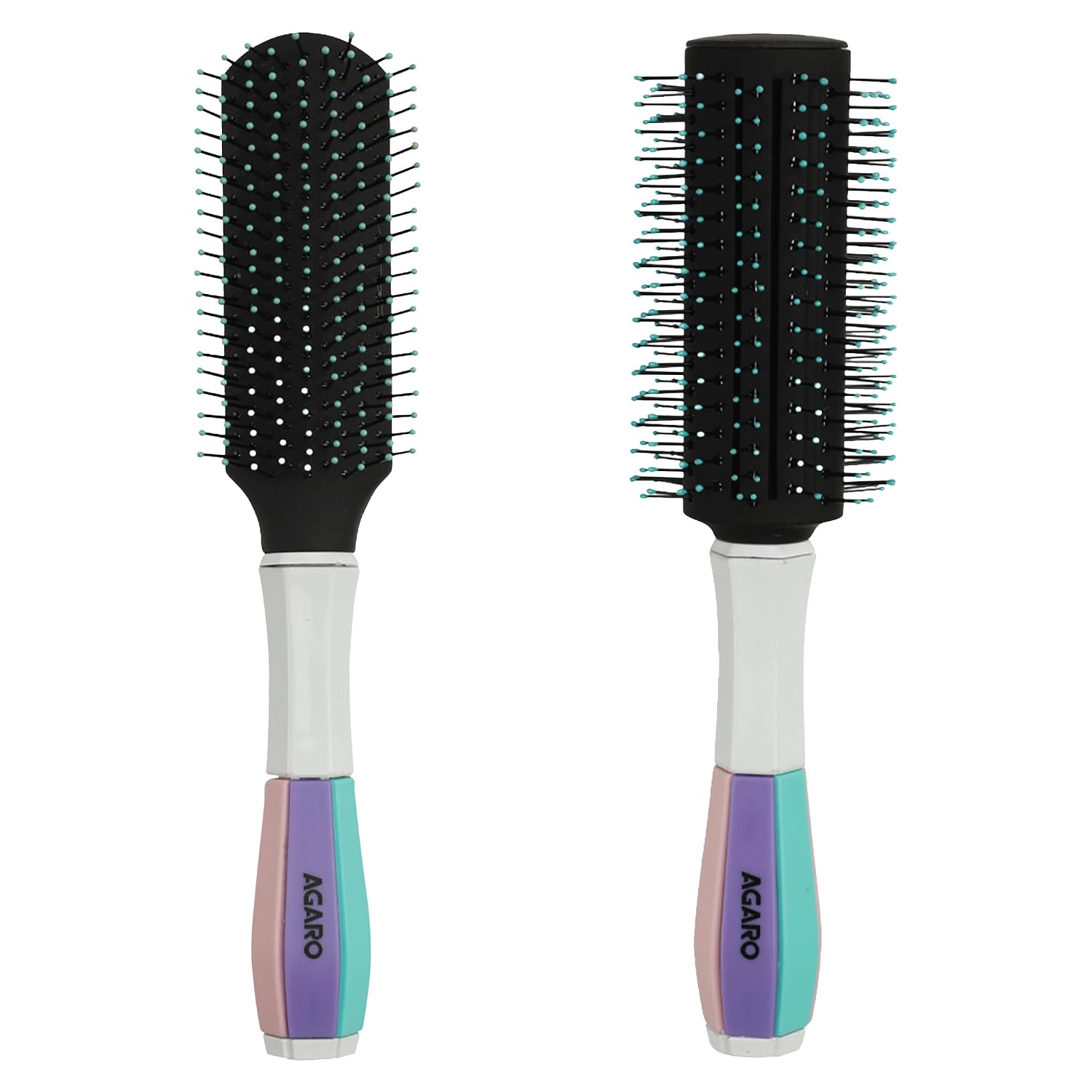 Agaro Classic Flat Hair Brush Classic Round Hair Brush