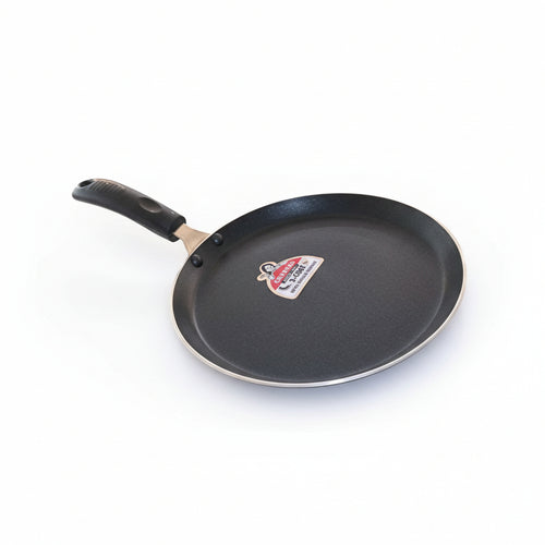 Crystal Aluminium Induction Base Non-Stick Flat Tawa, 280 Mm, Standard, Multicolor