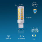 Philips G9 5-Watt Scene Switch LED Bulb | G9 Decorative LED Bulb for chandelier & Pendant | Colour : Tunable White, Pack of 2