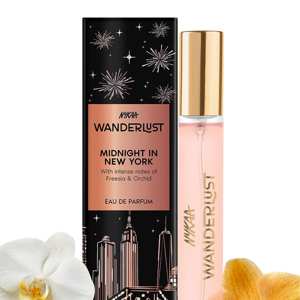 Nykaa Wanderlust Midnight in New York Eau De Parfum I Travel size, mini Perfume for Women – 16 ml I Orchid & Musk Perfume | Long–Lasting,...
