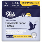 BLISSNATURAL Disposable Period Panties For Girls | (L-XL) Pack of 5 |