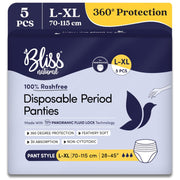 BLISSNATURAL Disposable Period Panties For Girls | (L-XL) Pack of 5 |