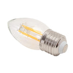 wipro Garnet 4 W E27 Base Candle Filament Bulb | Warm White (2700K) | Pack of 1 | Clear optics for sparkling effect | LED Filament Bulb for Home, office,...