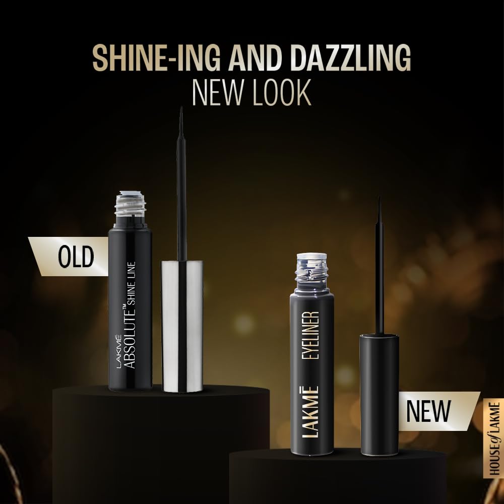 Lakme Unreal Precision Liquid Eye Liner Long Lasting Matte & Shimmer Finish, Lightweight & Smudgeproof Eye Liner, Black, 4.5ml