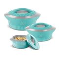 MILTON Royal Jr. Set of 3 Serving Casserole Double Walled Inner Stainless Steel, (410 ml, 830 ml, 1270 ml).