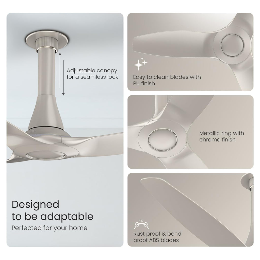 Orient Electric Newly Launched Aeroquiet Neu 1230mm Ceiling Fan for Home| BEE 2 Star Rated Energy Efficient Fan | Rust-proof ABS blade |2 Years Warranty by...