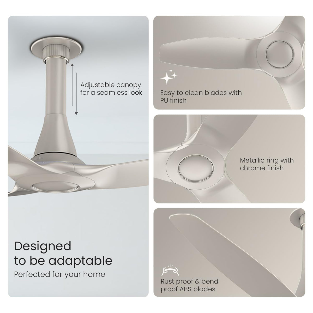 Orient Electric Newly Launched Aeroquiet Neu 1230mm Ceiling Fan for Home| BEE 2 Star Rated Energy Efficient Fan | Rust-proof ABS blade |2 Years Warranty by...