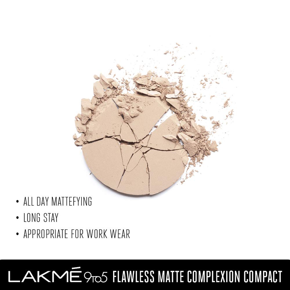 Lakme 9 to 5 Flawless Matte Complexion Compact Powder,8g