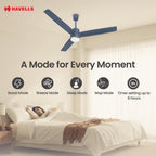 Havells FAB BLDC Underlight 1200 mm Ceiling Fan| 5 Star| Upto 65% Saving| Air Delivery: 235 cmm|Low Wattage: 30W| Low Noise|4 Speed Mode| 380 RPM| 2 Years...