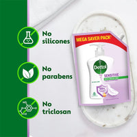 Dettol Liquid Hand wash, Sensitive, 1350ml