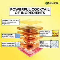 Garnier Fresh & Bright Vitamin C Sorbet Gel Face Moisturizer Cream, 45g