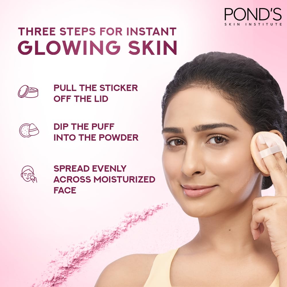 POND'S Natural Glow Face Powder, Pink Glow, 30g