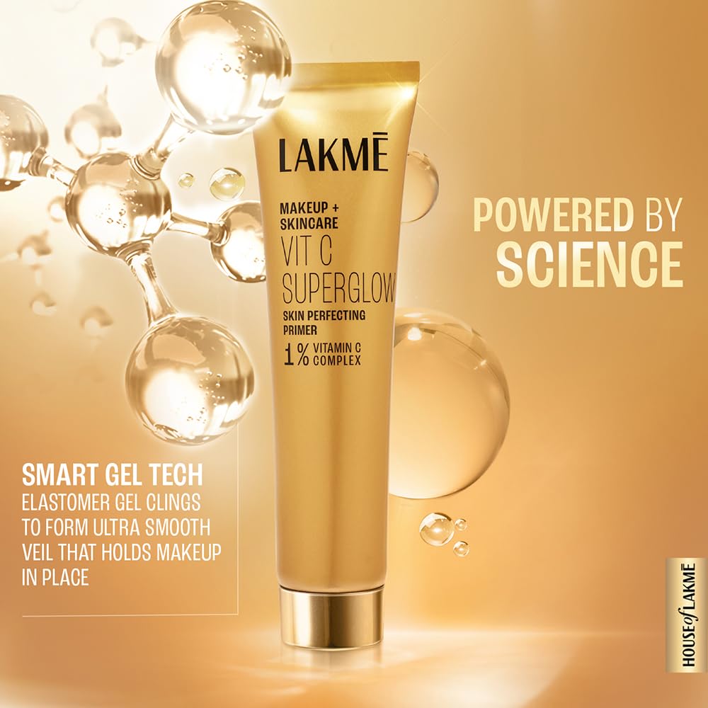Lakme Makeup+Skincare VitC Superglow Skin Perfecting Primer 30g