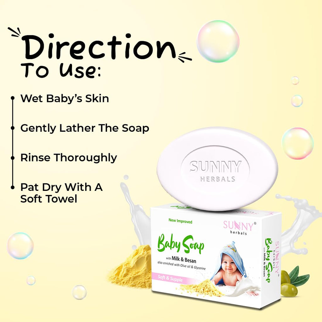 Sunny Herbals Baby Soap 75 gm (Pack of 4)