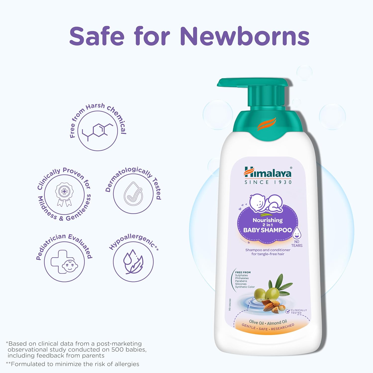 Himalaya 2-in-1 Nourishing Baby Shampoo+Conditioner (400ml)