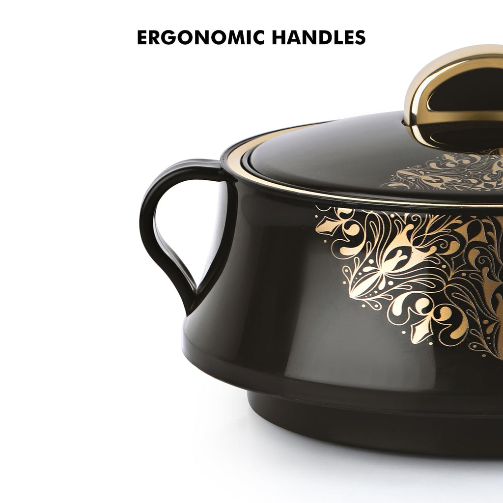 CELLO Midas Casserole Hot Pot Box for Daily Use & Kitchen 1500 ml, Black |