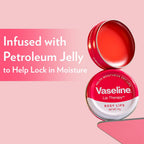 Vaseline Lip Tins Rosy Lips, 17 g | Provides Hydration, Sheer Pink Tint & Glossy Shine (Pack of 2)