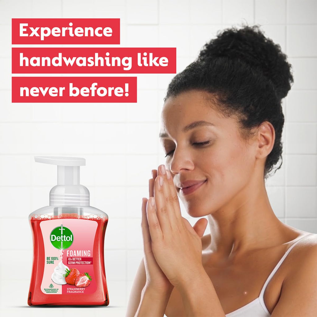 Dettol Foaming Handwash Pump - Strawberry (Pack of 2-250ml each)