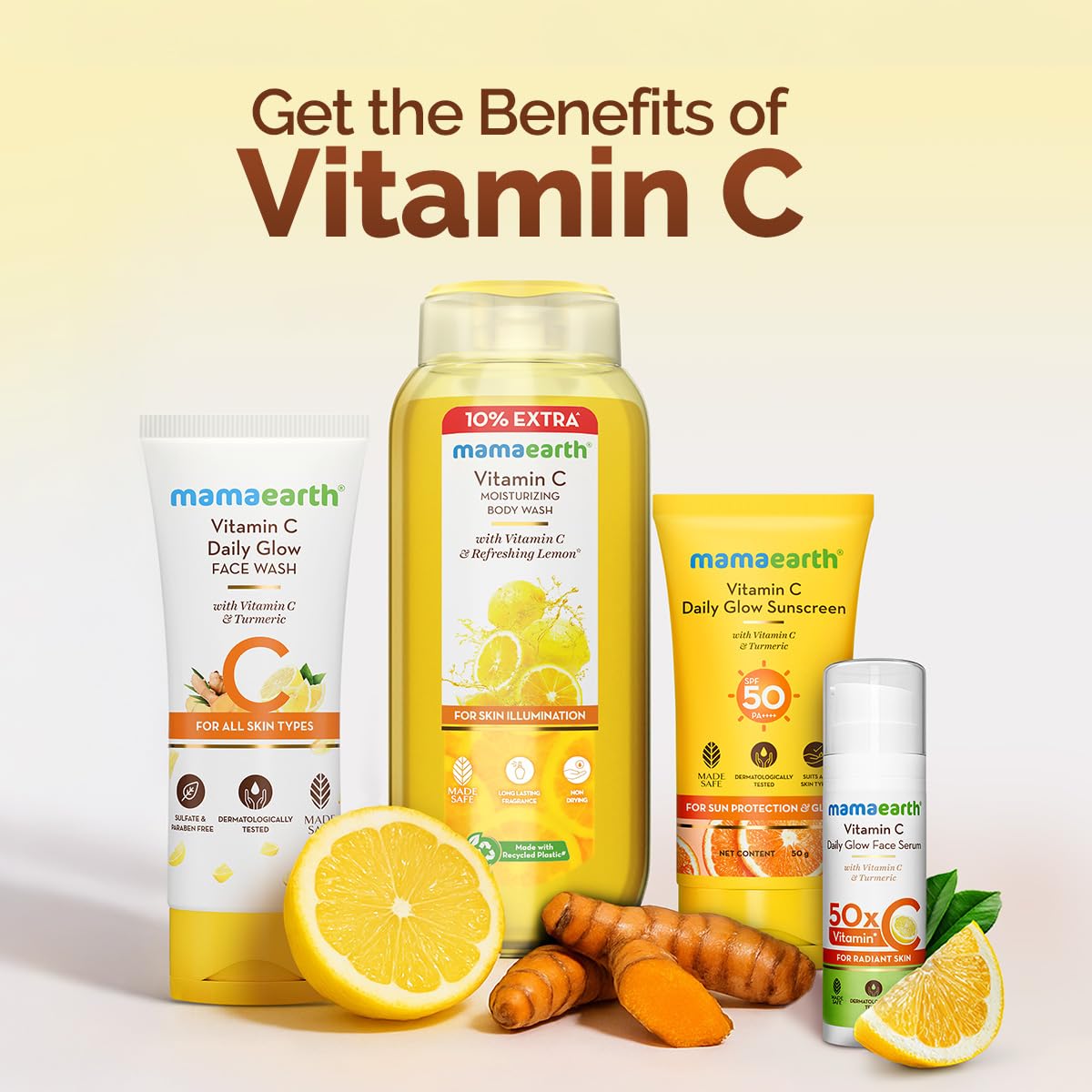 Mamaearth Vitamin C Face Wash with Vitamin C and Turmeric for Skin Illumination - 100 ml