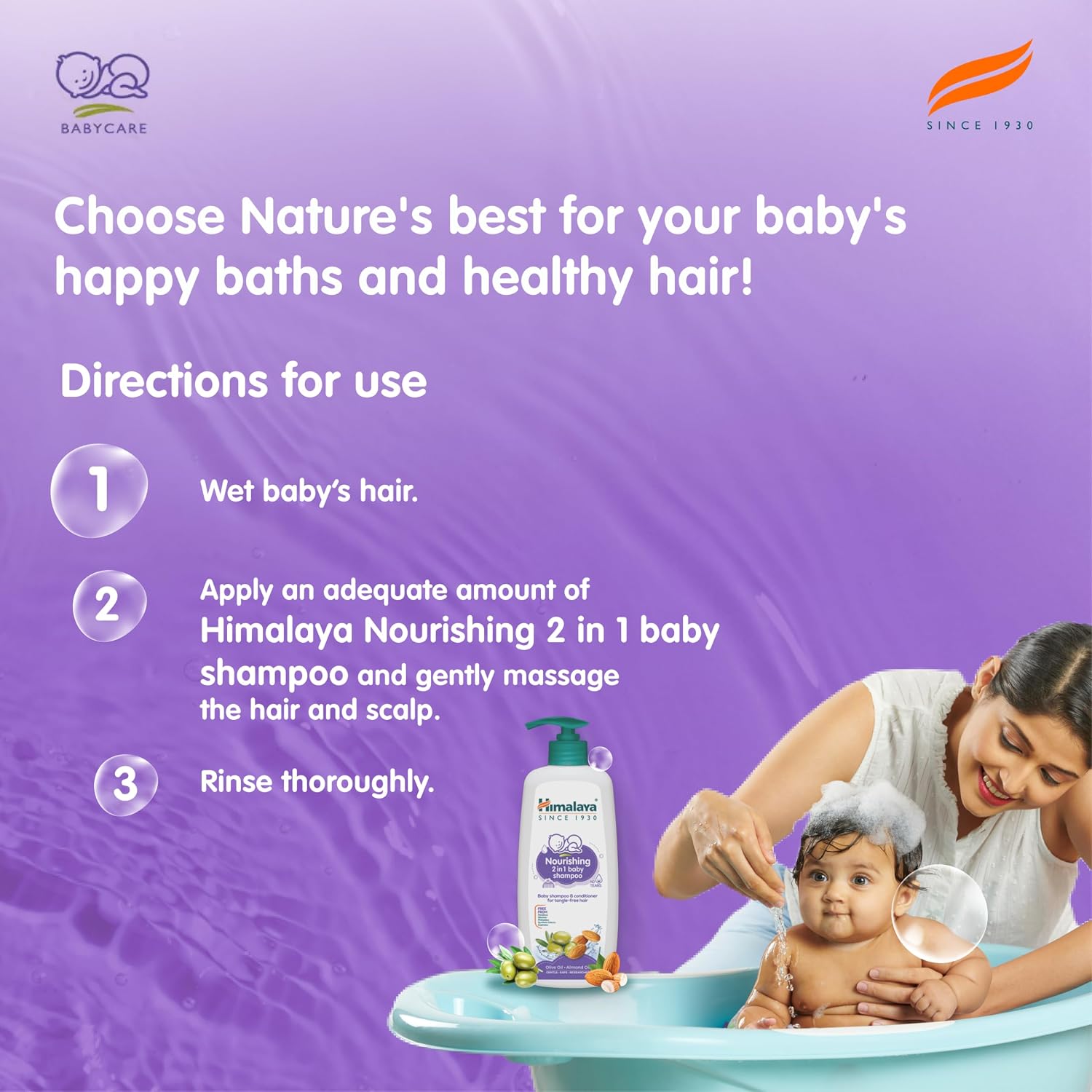 Himalaya Nourishing 2in1 Baby Shampoo 400ml (Pack of 2)