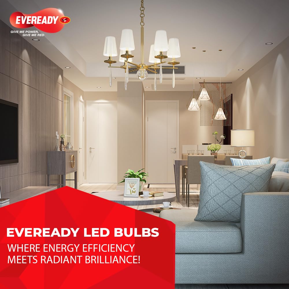 Eveready 5WPK10 Base B22 5-Watt LED Bulb (Cool Day Light) - Pack of 10