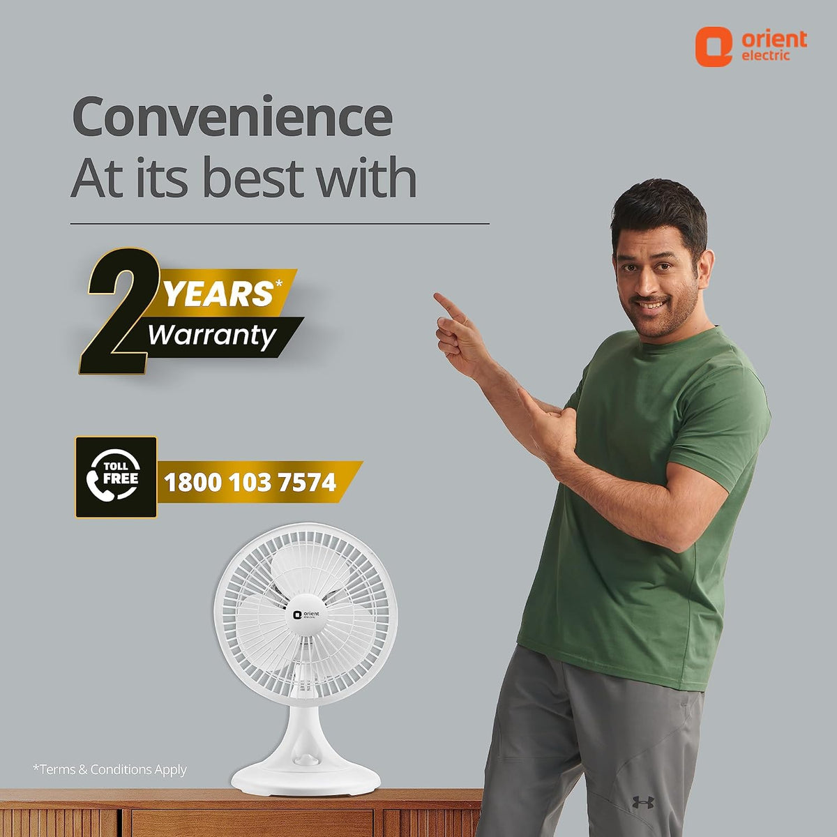Orient Electric PP Plastic 225 MM Zippy Pro Table Fan (White)