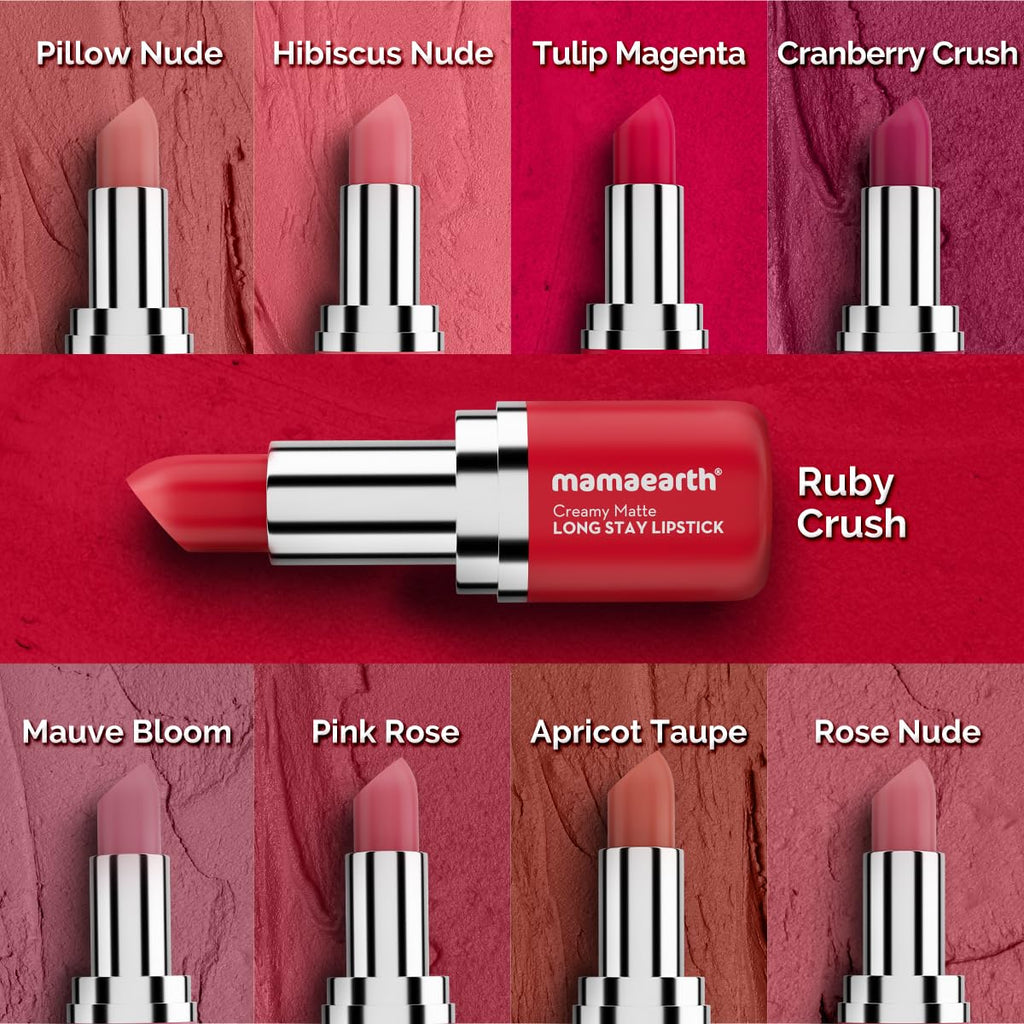 Mamaearth Creamy Matte Long Stay Lipstick ,4.2g