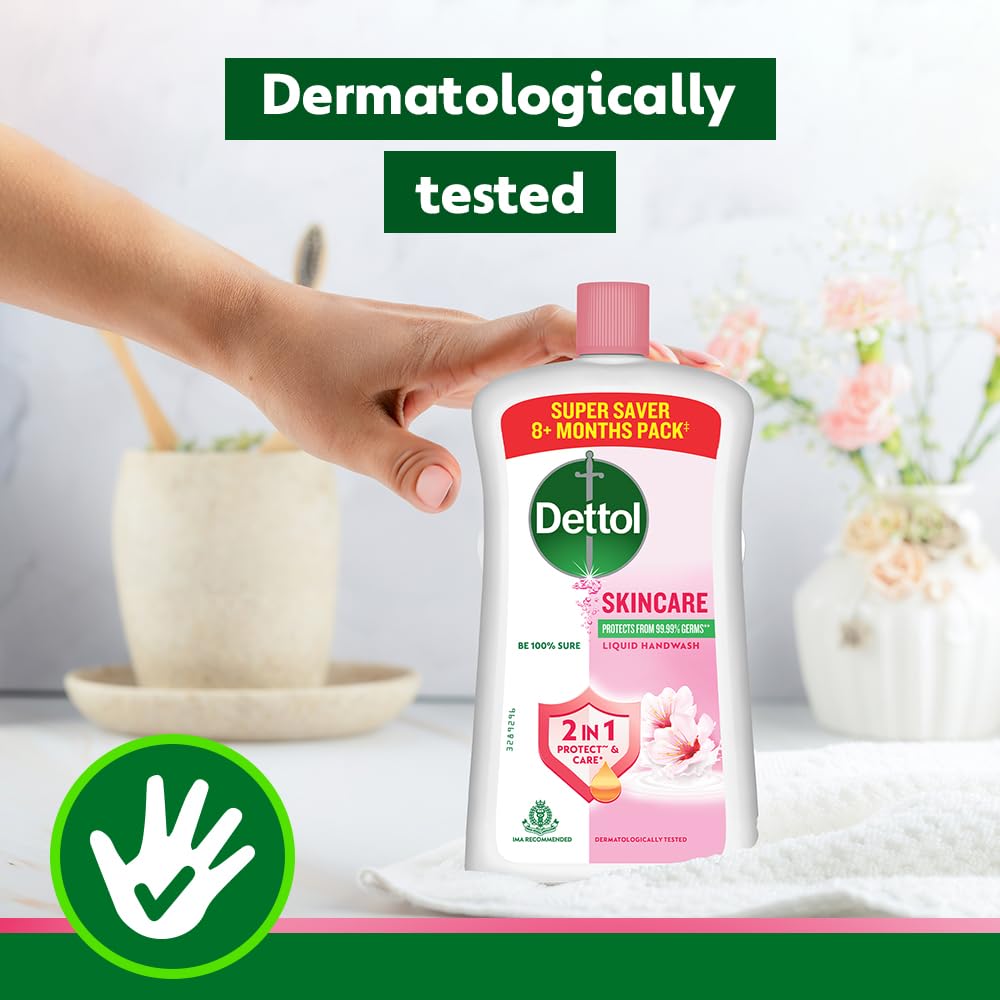 Dettol Liquid Handwash Bottle - Skincare Hand Wash-875ml