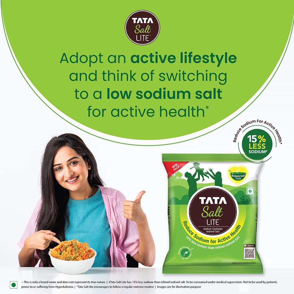 Tata Salt Lite, Low Sodium, 1kg Visit the TATA SALT Store