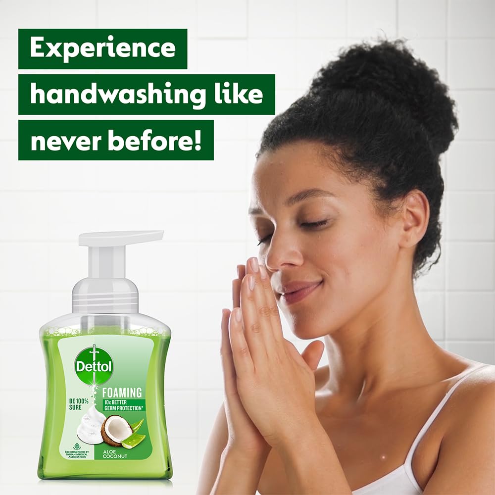 Dettol Foaming Handwash Pump - Aloe Coconut (Pack of 2-250ml each)