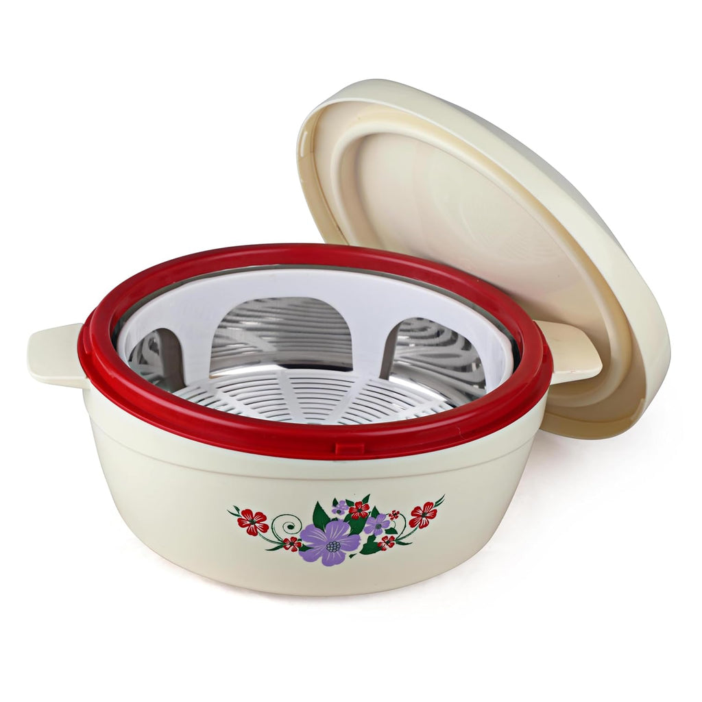 Cello Roti Plus Insulated Casserole Hot Pot Box Case with Lid 1500 ml Red |