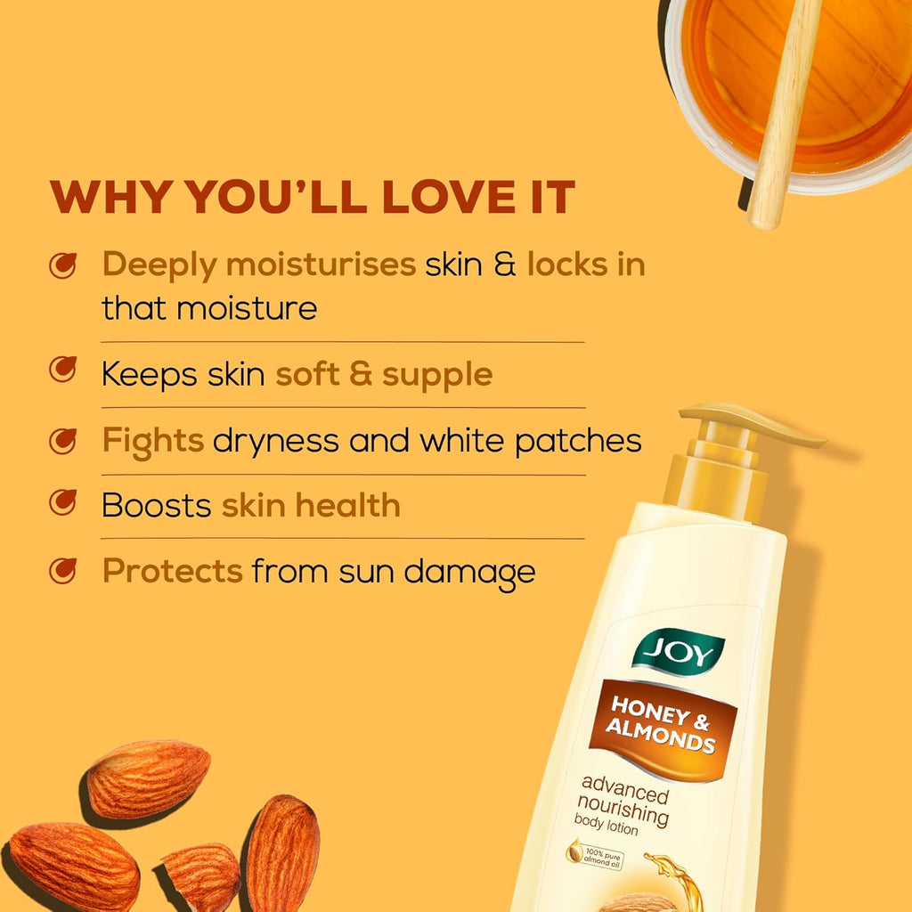 Joy Honey & Almonds Advanced Nourishing Lightweight Summer Body Lotion 500ml