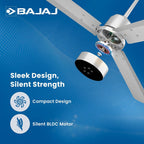 Bajaj Classico Sleek Neo 5S 1200MM BLDC Ceiling Fan with Remote|