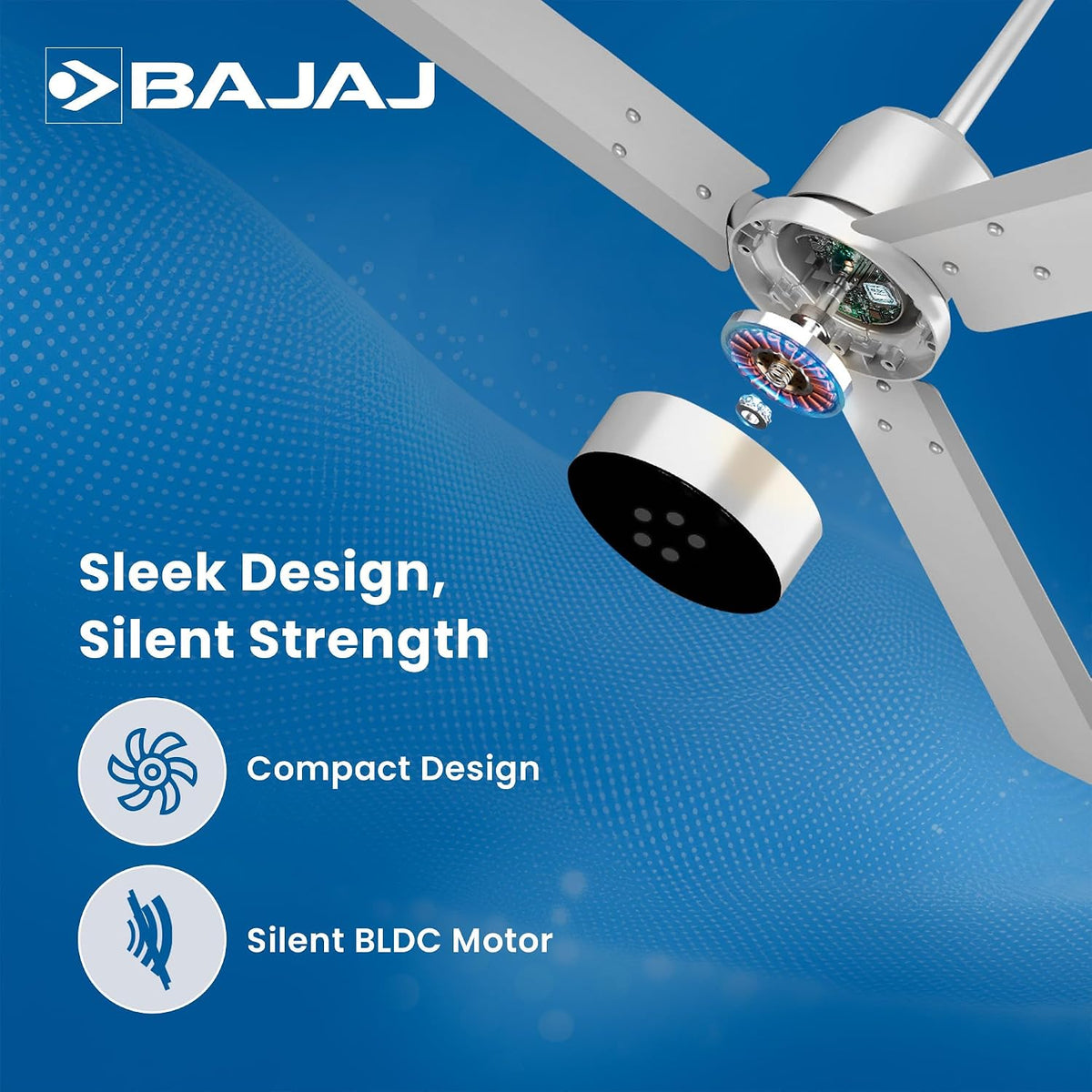 Bajaj Classico Sleek Neo 5S 1200MM BLDC Ceiling Fan with Remote|